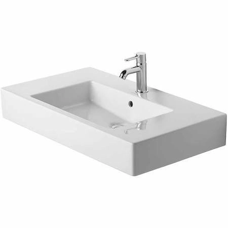 ديورافيت صحى حوض موبيليا فيرو ابيض 49 × 85 سم بفتحه خلاط 329850000