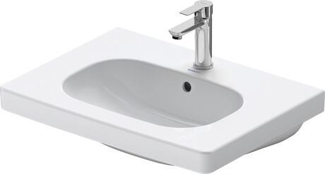 Duravit D-Code Furniture basin 85 cm White, with tap hole 0342850000