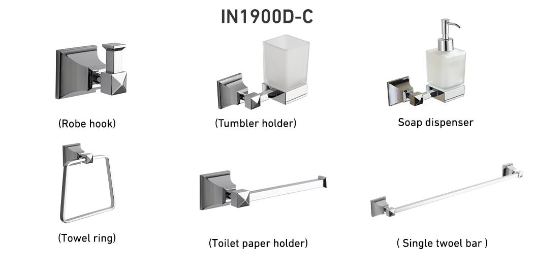 Infinity accessories, Set of 6 Chrome Pieces IN 1900D