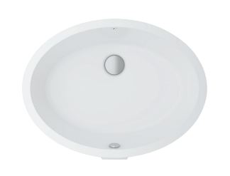 Sanipure Hydra Under Top Oval Washbasin 37 × 51 cm White 0388510000