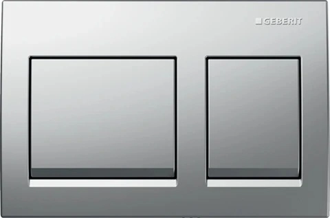 Geberit Alpha 35 Chrome Glossy Square Dual Flush Plate 115045215