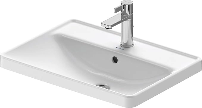 ديورافيت صحى حوض كونترتوب دى نيو ابيض 45.5 × 56.5 سم بفتحه خلاط 0357600027