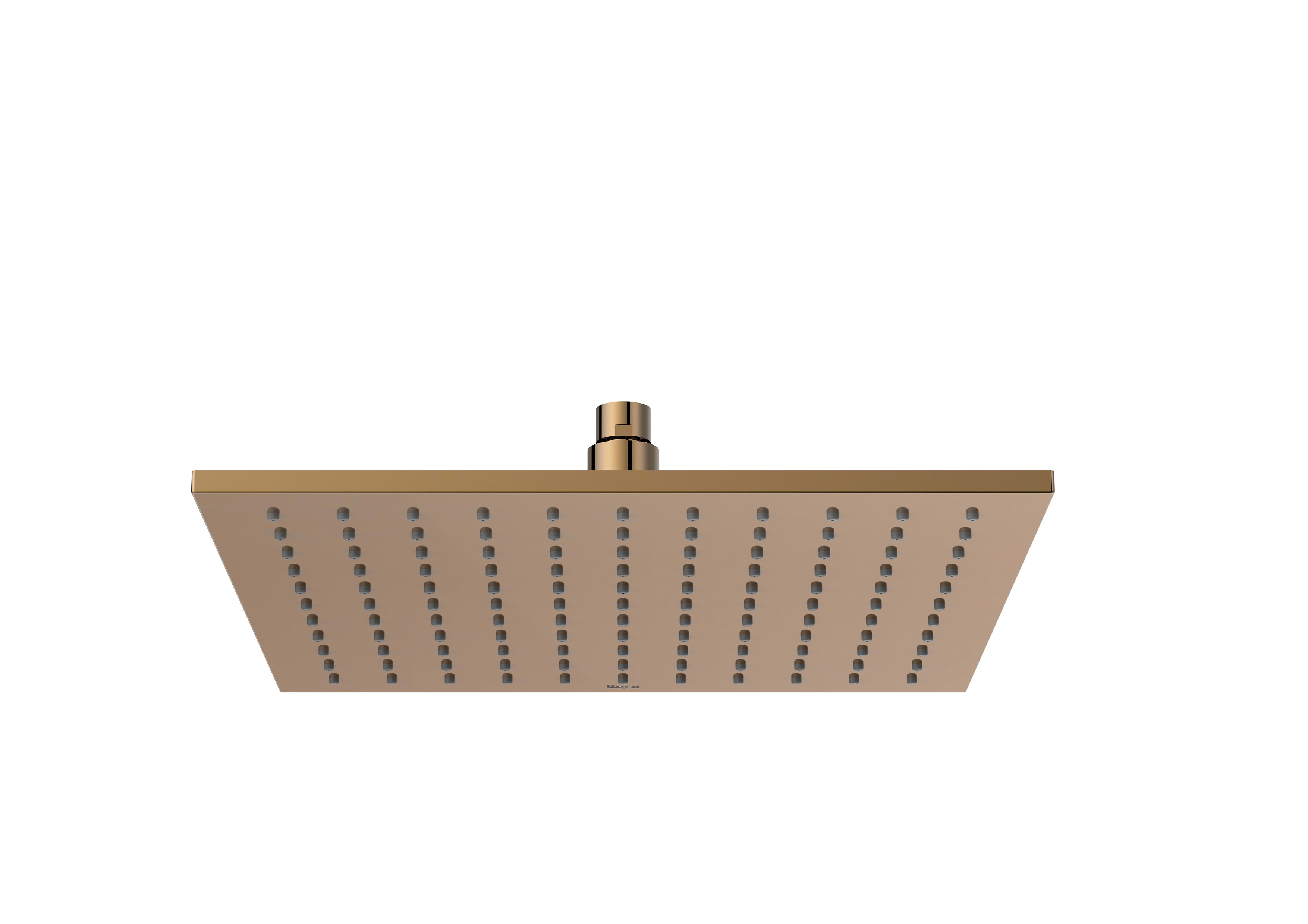 Roca square shower head 30 cm - Glossy Rose Gold