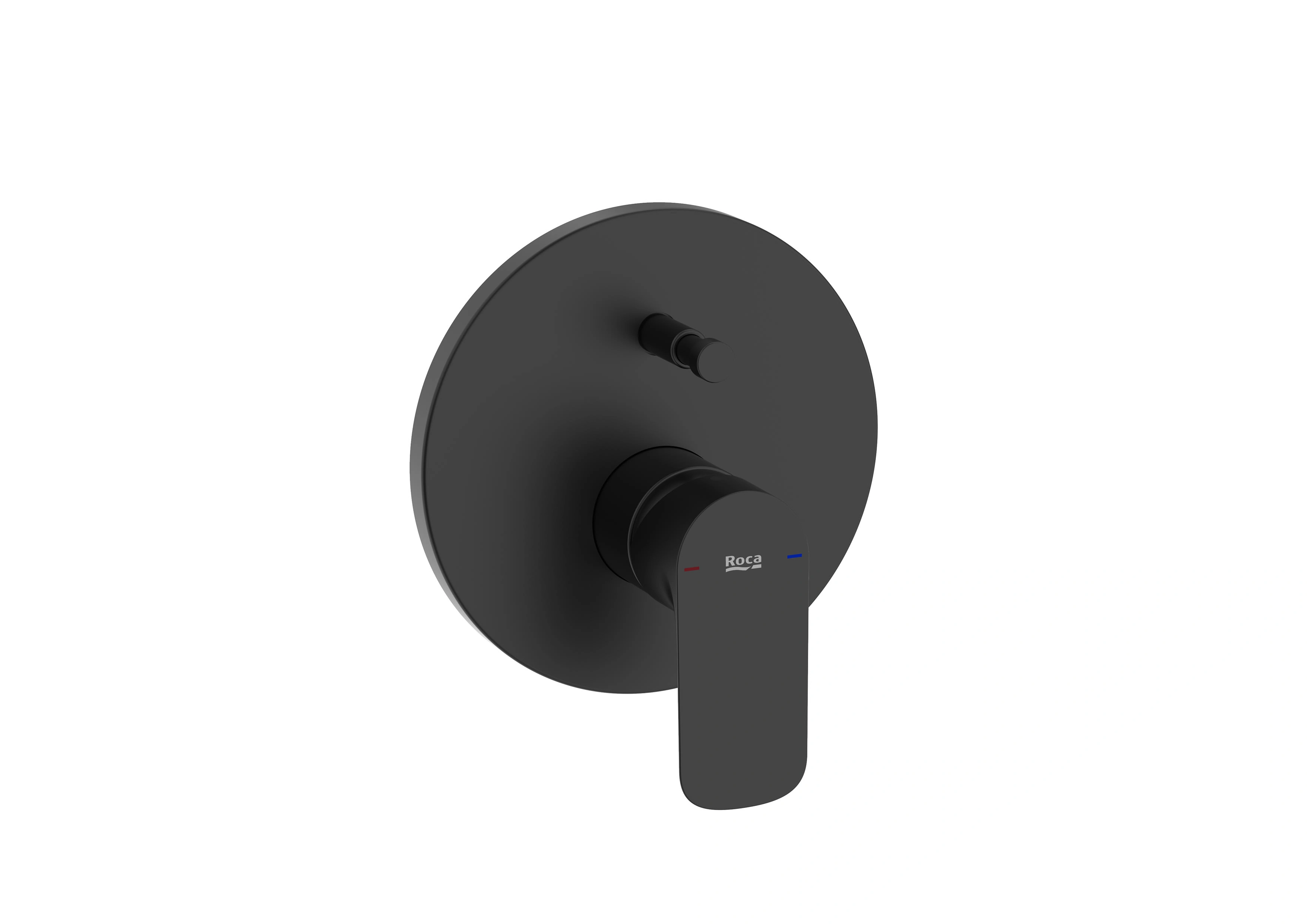 Roca Cala Built-in bath-shower mixer with diverter including body - Matte Black