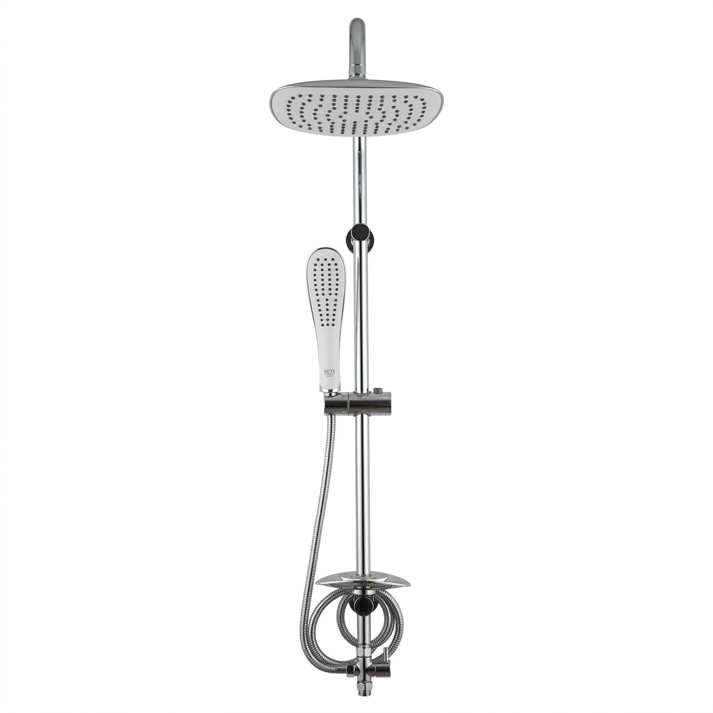 Rich Shower Barcelona Shower Set 2 in 1 White x Chrome 7