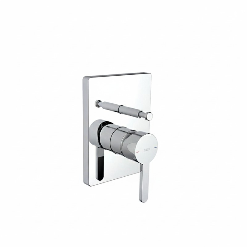 Roca Carelia Square Built-in bath-shower mixer with diverter including body Chrome A5A0C8AC0k.g