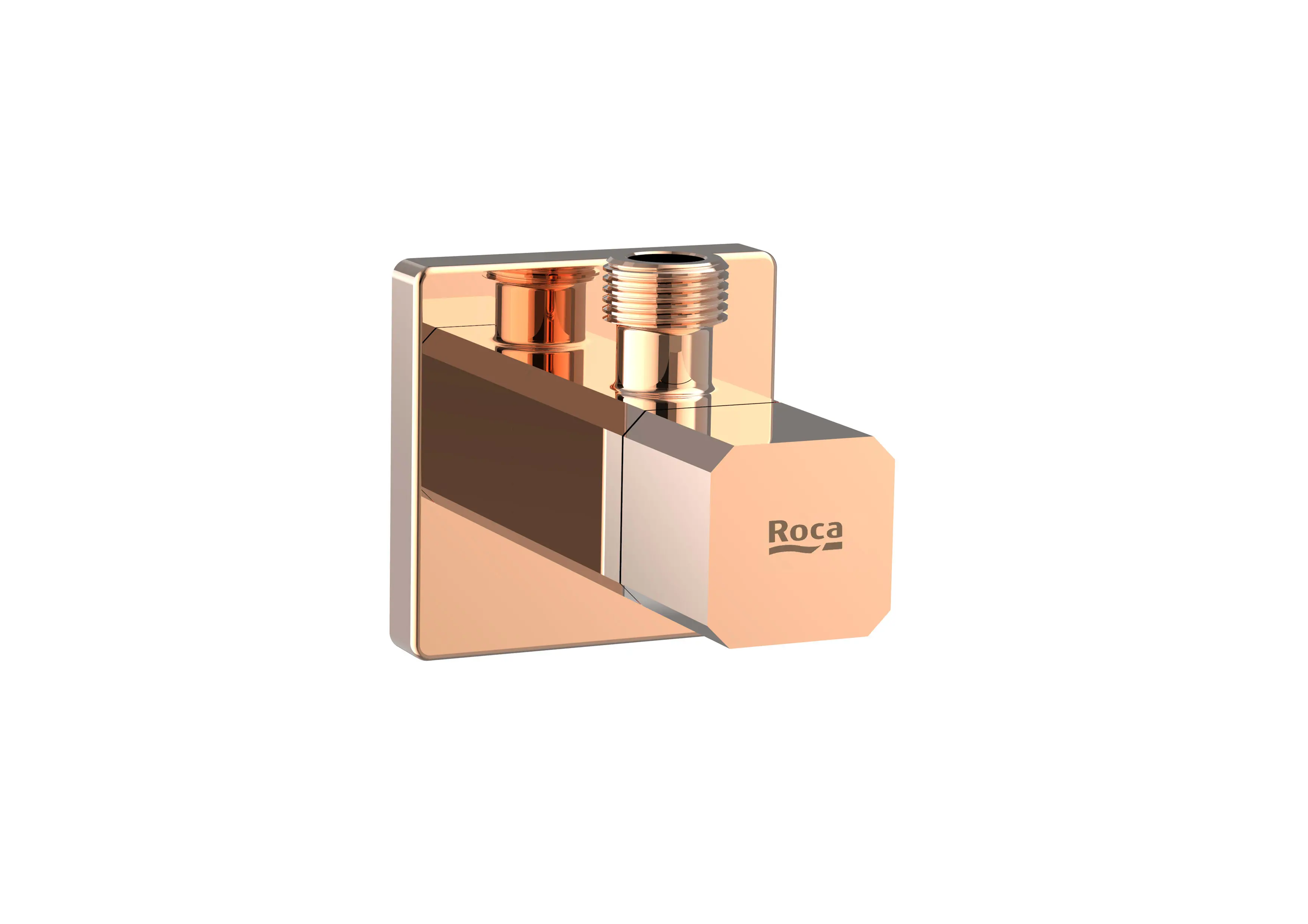 روكا محبس زاويه 1/2" × 3/8" - روز جولد لامع
