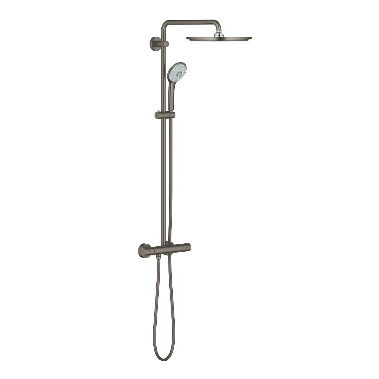 Grohe Euphoria System 310 Shower system with safety mixer for wall mounting 2 × 1 Brushed Hard Graphite 26075AL0