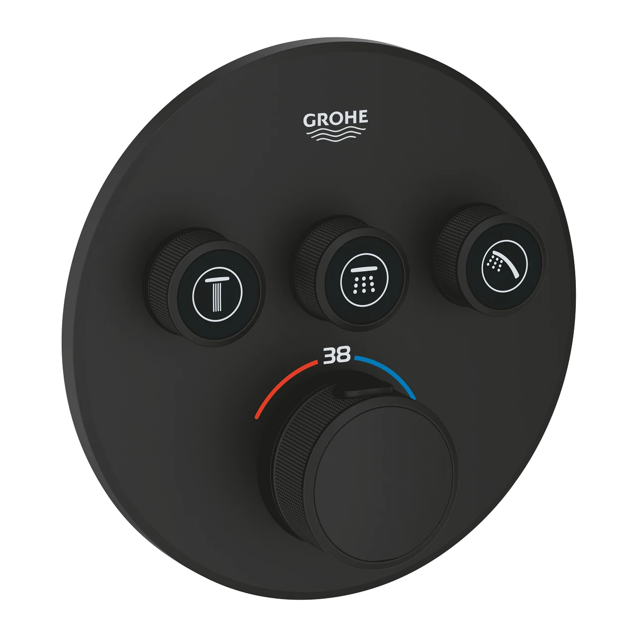 Grohe Grohtherm SmartControl Safety mixer for concealed installation with 3 valves Phantom Black 29508KF0
