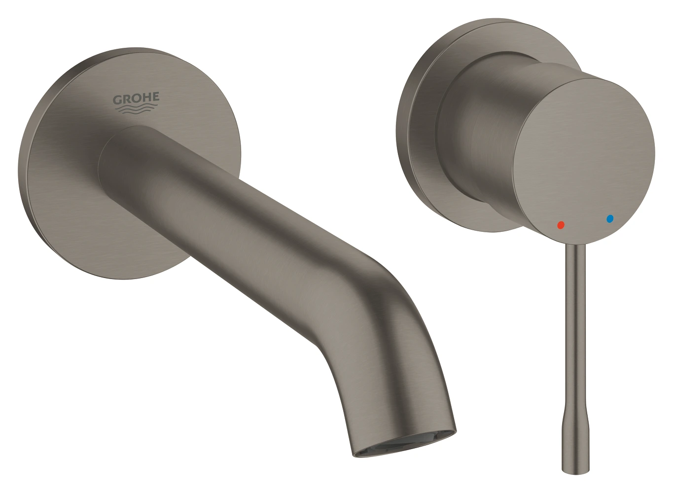 Grohe New Essence 2-hole basin mixer M-Size 18 cm - Brushed Hard Graphite