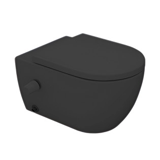 Sanipure vega Wall-hanging toilet Seat Matte Black 2503490978