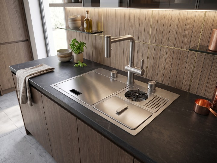 Beroia Smart Kitchen Sink 42 x 60 cm EW 6042X with Mixer, Accessories and Drain Chrome
