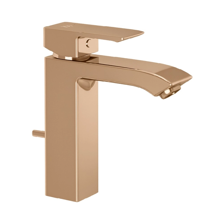 Kludi RAK Profile Star Basin Mixer with Pop-up Waste Medium UAE - Glossy Rose Gold