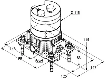 KLUDI RAK Buried floor shower mixer body RAK 88088