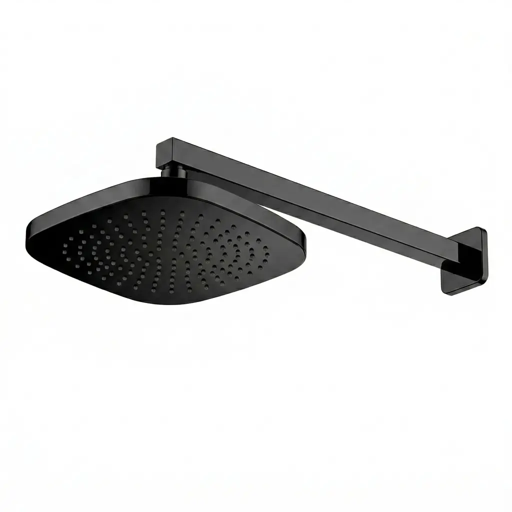 Concealed Overhead Outlet Kludi Rak Square 40 Cm - Glossy Black