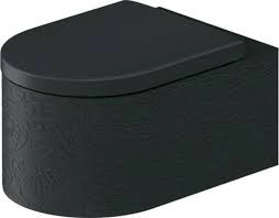 Duravit Millio Wall-hanging toilet Matte Black, Engraved 250649FE75