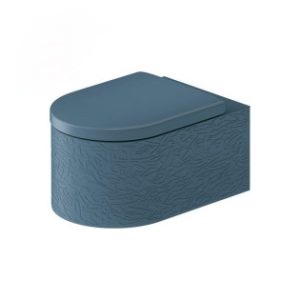 Duravit Millio Wall-hanging toilet Matte Blue, Engraved 250649FB75