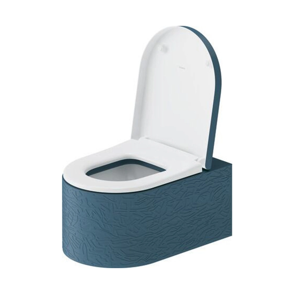 Duravit Millio Wall-hanging toilet Matte Blue, Engraved 250649FB75