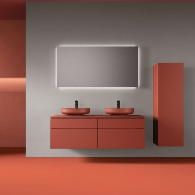 Duravit Vitrium Over-Counter Washbasin Matt Cinnamon Red, 46 cm 266146HC79