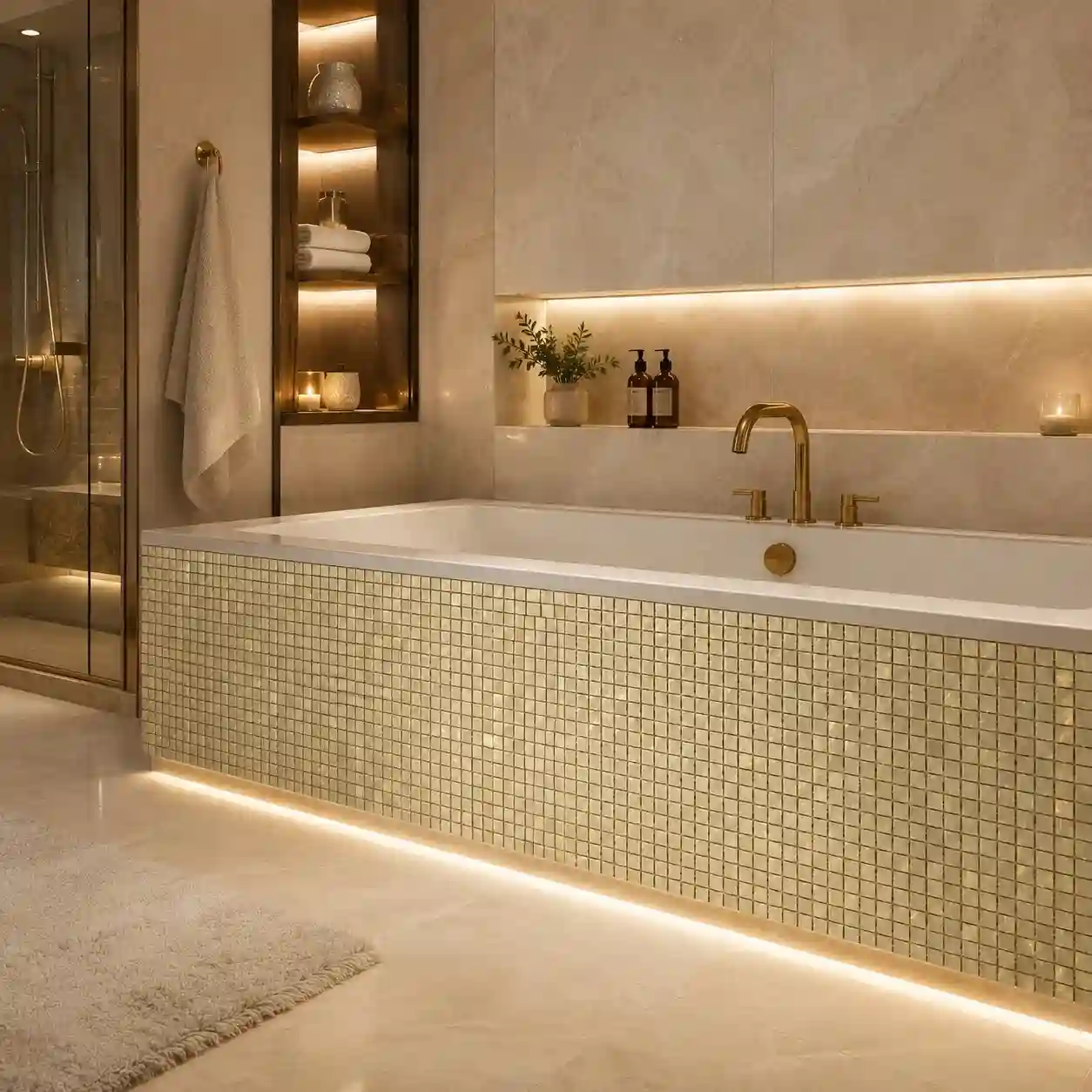 Beroia Chinese Sheet Paris 204 Mosaic 30 × 30 cm - Gold