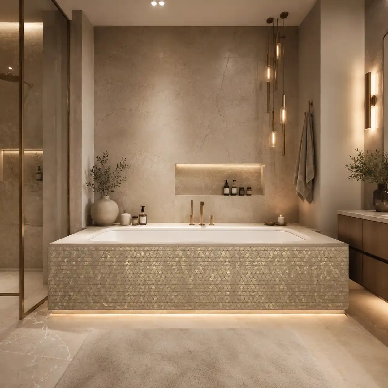 Beroia Chinese Sheet Paris 503 Mosaic 30 × 30 cm - Champagne