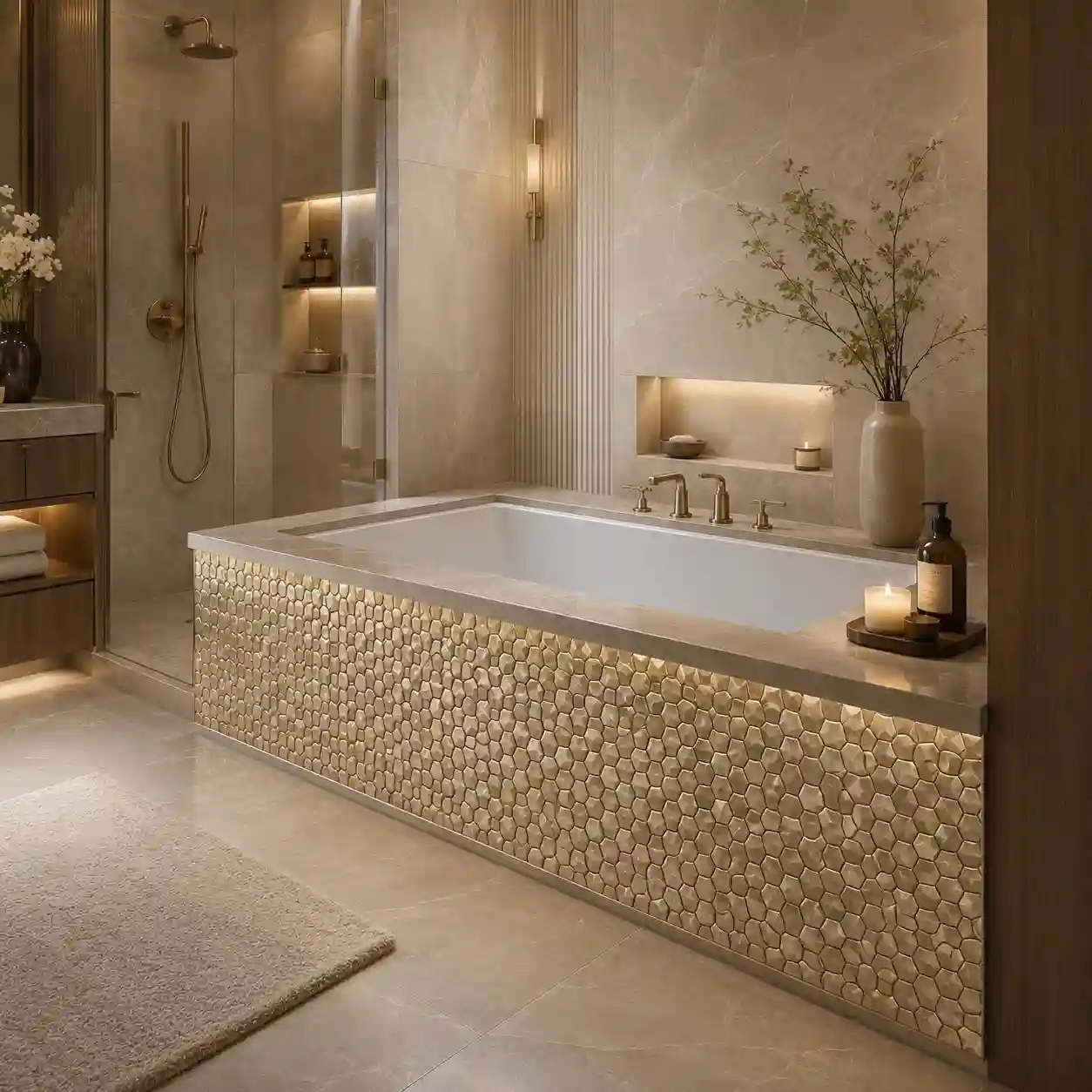 Beroia Chinese Sheet Paris 604 Mosaic 29.7 × 29.7 cm - Gold