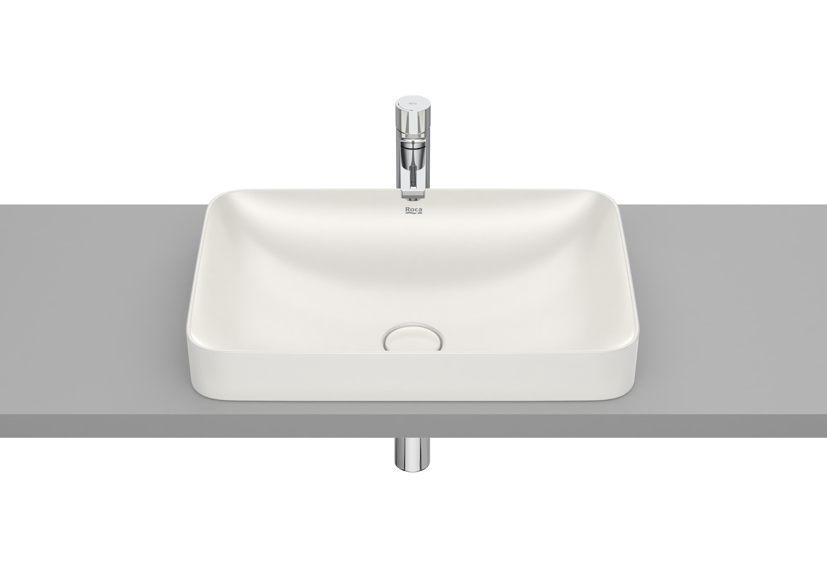 Roca Inspira Square In countertop basin 55 × 37 cm Beige A327534650