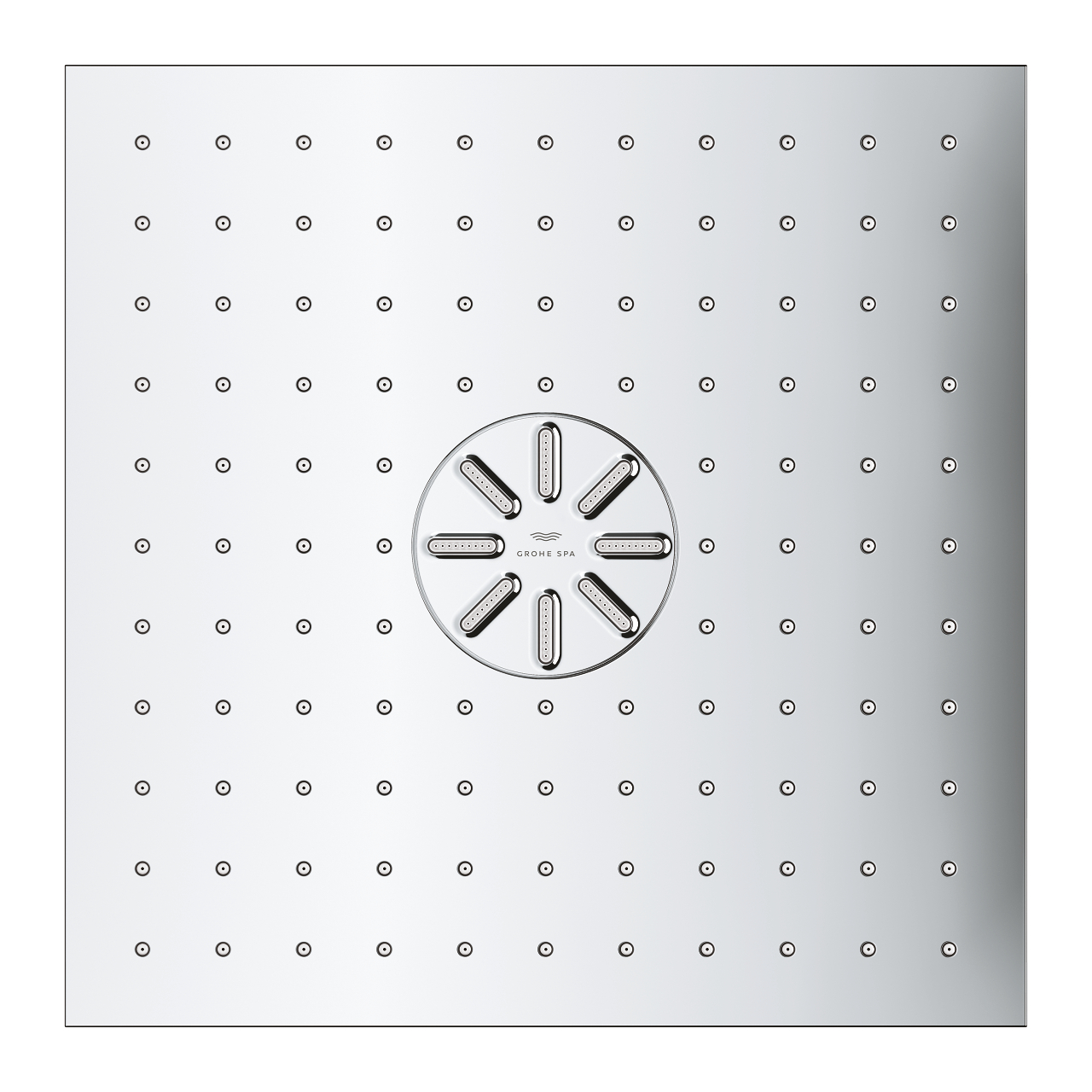 GROHE SPA AQUA Duo Concealed Ceiling Shower Head, 2- System ,Including Body, Square 33.4 cm, Chrome – 26733000
