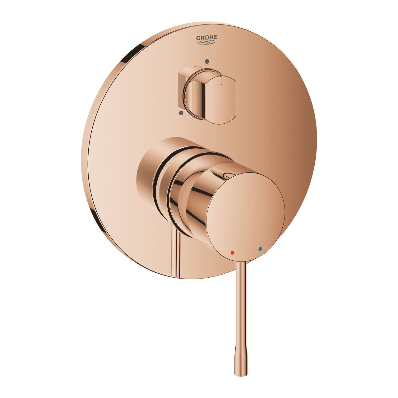 Grohe Essence Bathtub Concealed Mixer with diverter, 3-Motion Circular, Glossy Rose Gold , 24169DA1