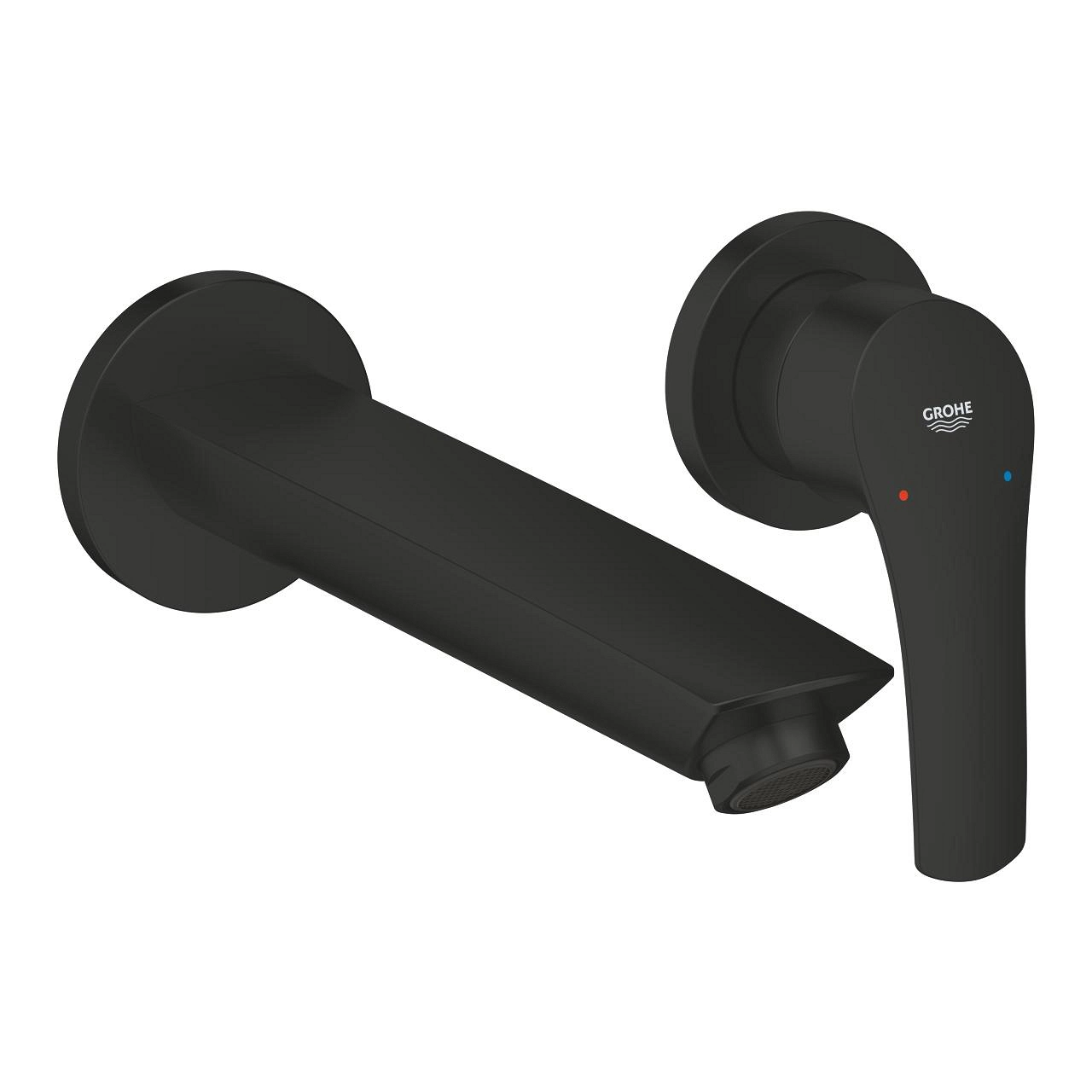 Grohe Eurosmart 2-hole Wall basin mixer M-Size - Matte Black