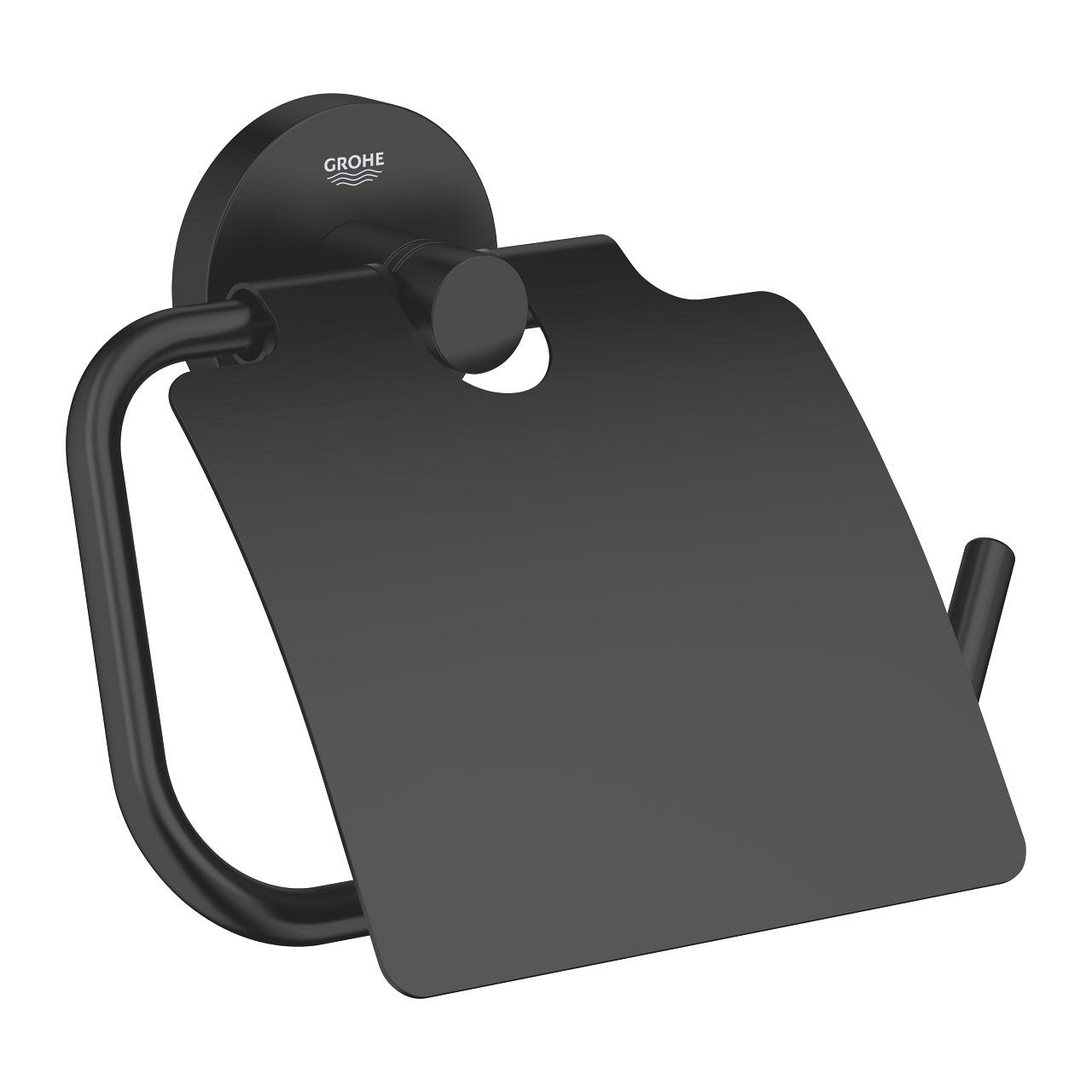 Grohe Essential Toilet Paper Holder with Cover Matte Black 1024652430