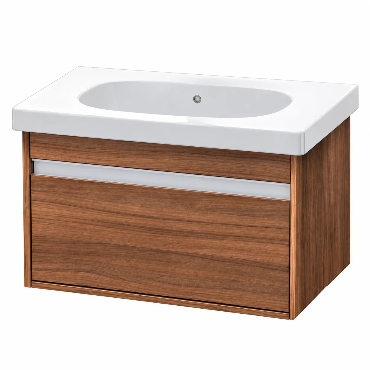 Vanity Unit DURAVIT Ketho Wooden 1 Drawer with Basin 45.5 × 80 cm Natural Walnut KT 0197079790000