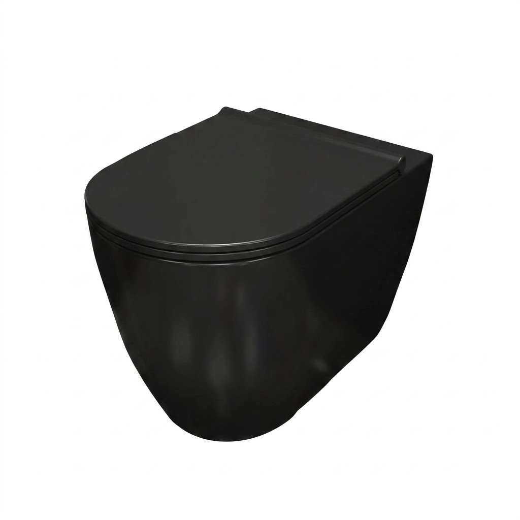 Sarreguemines Icon Rimless Wall-Hanging Toilet Matte Black