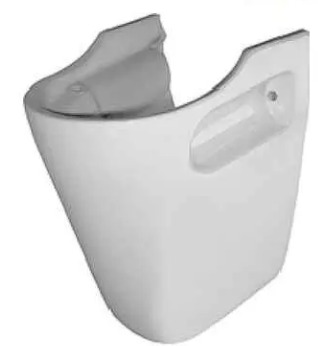 Duravit Sanitary Half Pedestal Basin White 50 cm 0858320000