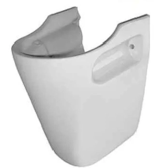 Duravit Sanitary Half Pedestal Basin White 50 cm 0858320000