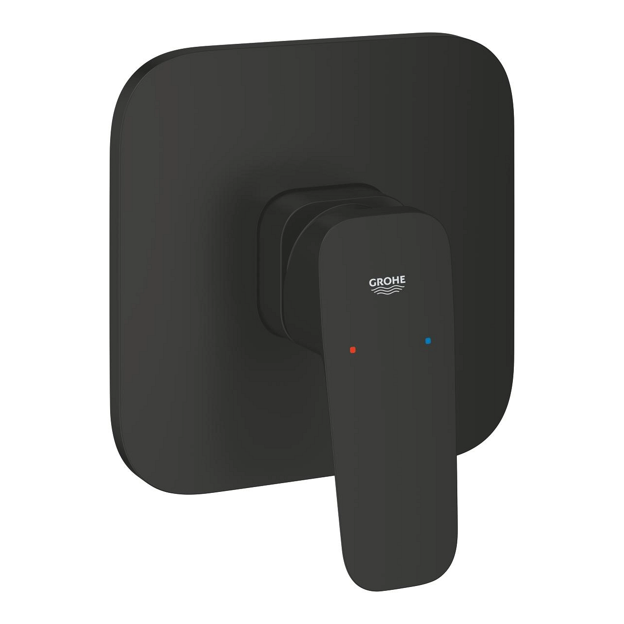 Grohe Cubo Concealed Bathtub Mixer Plate without Diverter Square - Matte Black
