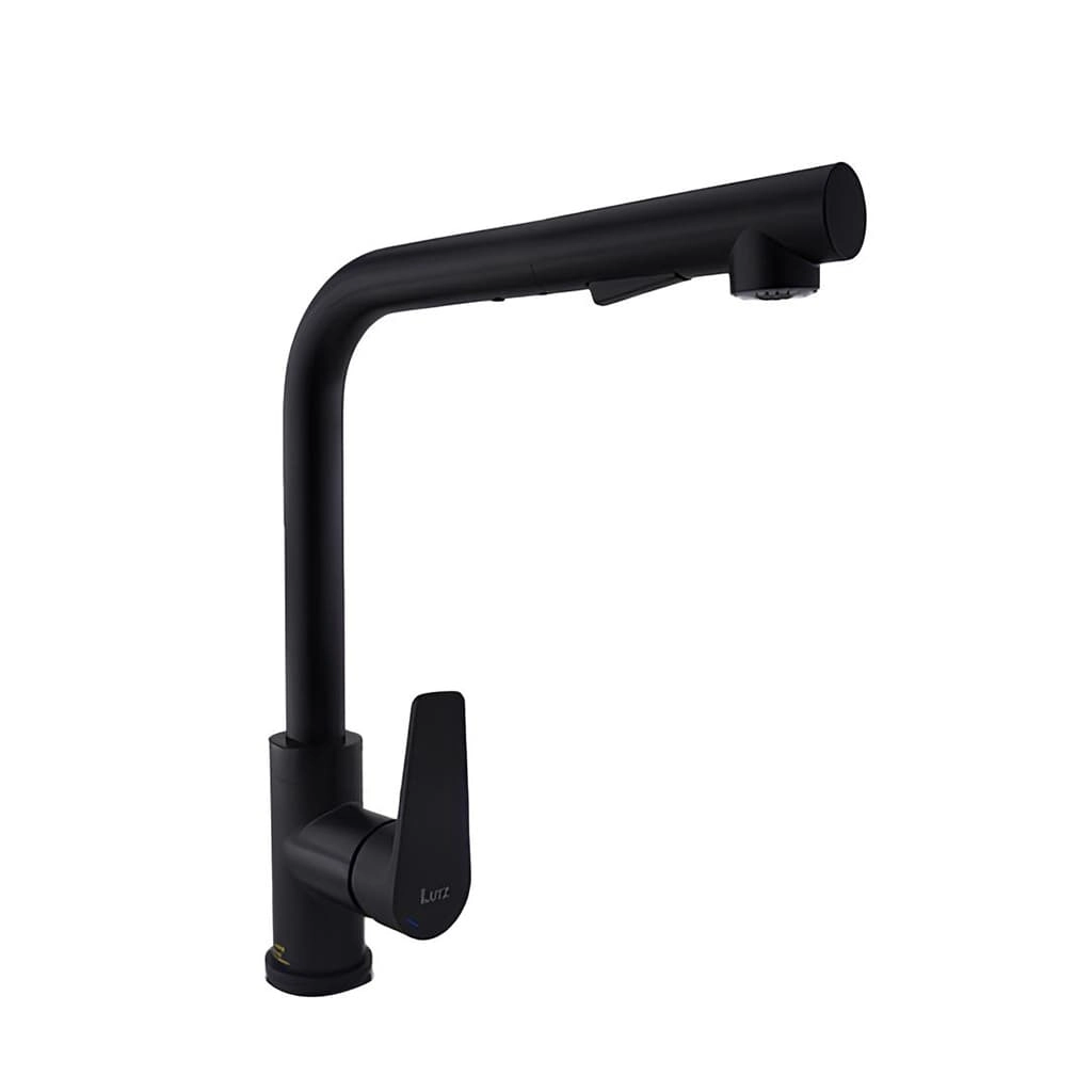 Lutz Pull-Out Single-lever Kitchen mixer - Matte Black
