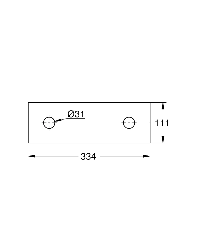 Grohe Aqua SPA Concealed Body Plate 2 Hole Chrome 26785000