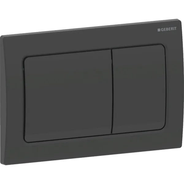 Geberit Alpha01 actuator plate, square black matt 115055141