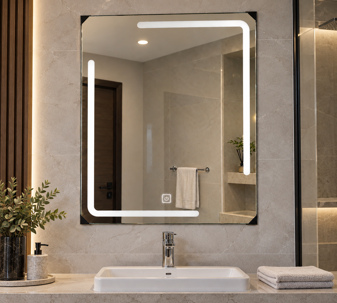 مرايا روفيتى مضيئه 60 × 80 سم 1102