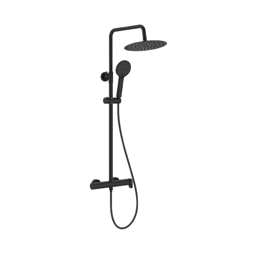 Roca Vega Plus Round Shower Set with Mixer, 2 × 1 Matte Black A5A9A6ENB0