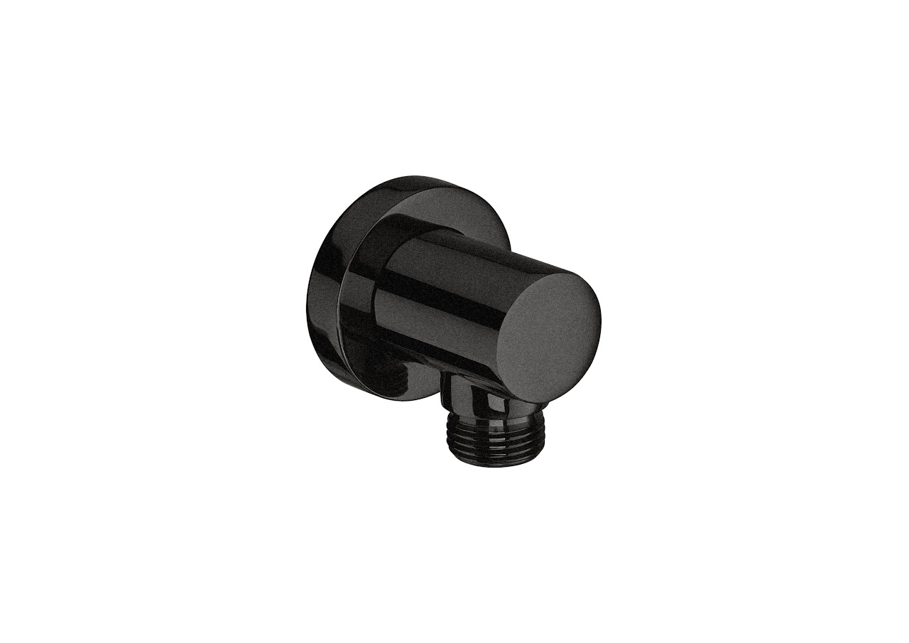 Roca Aqua Round Hand Shower Outlet - Brushed Black
