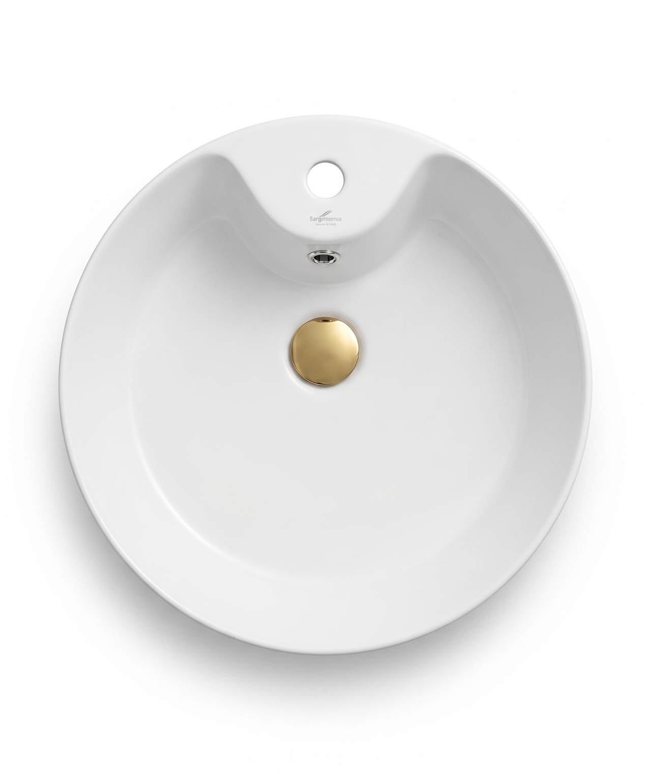 Sarreguemines Garny X Over Top Washbasin with Tap Hole 50 cm White