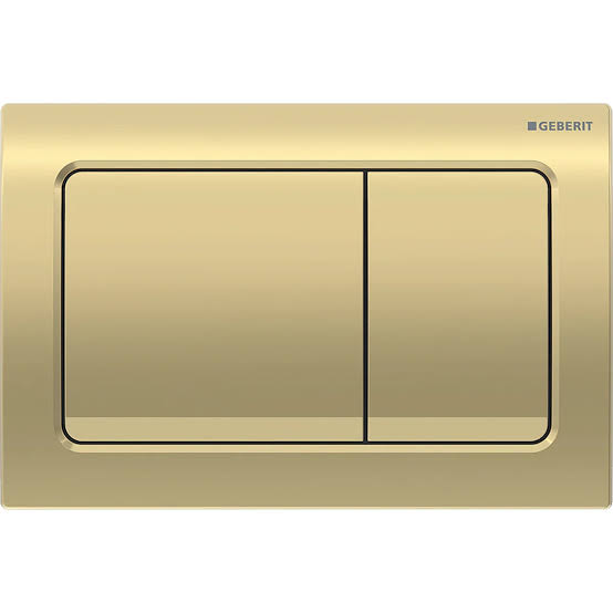 Geberit Alpha01 actuator plate, square brass 115055QE1