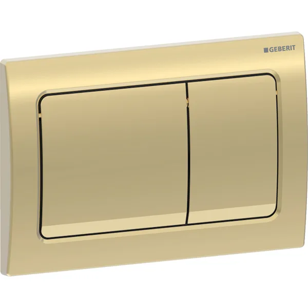 Geberit Alpha01 actuator plate, square brass 115055QE1