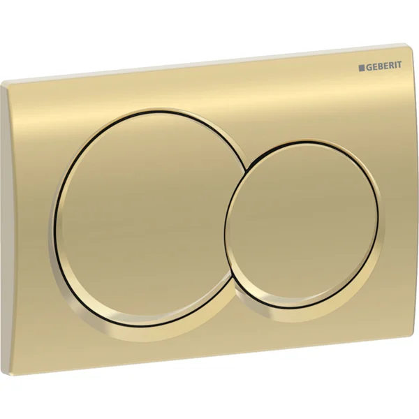Geberit Alpha01 actuator plate, round brass 115035QE1