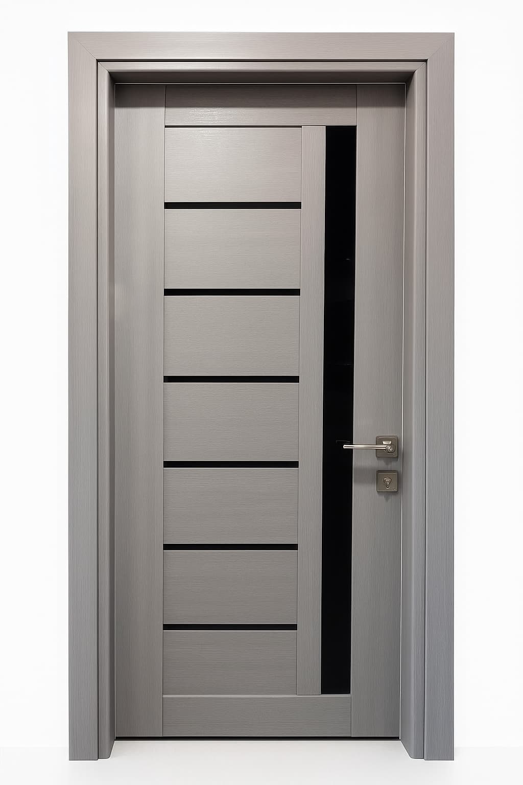 ELW باب غرفه UK 905 PVC حلق اكريليك 90 × 215 سم جراى ماشا بالاكسسوار