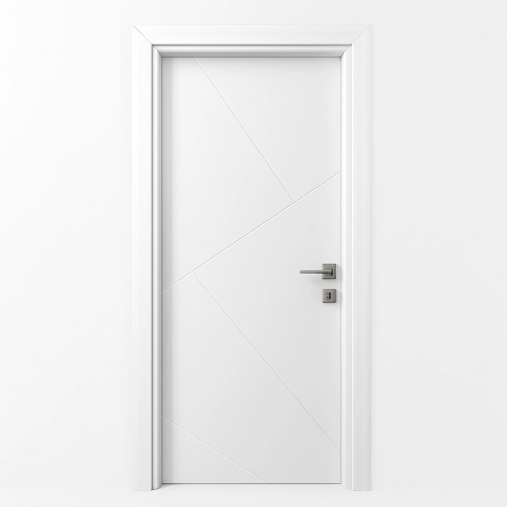 ELW باب حمام Laminate 238 PVC حلق اكريليك 80 × 215 سم ابيض 203 بالاكسسوار