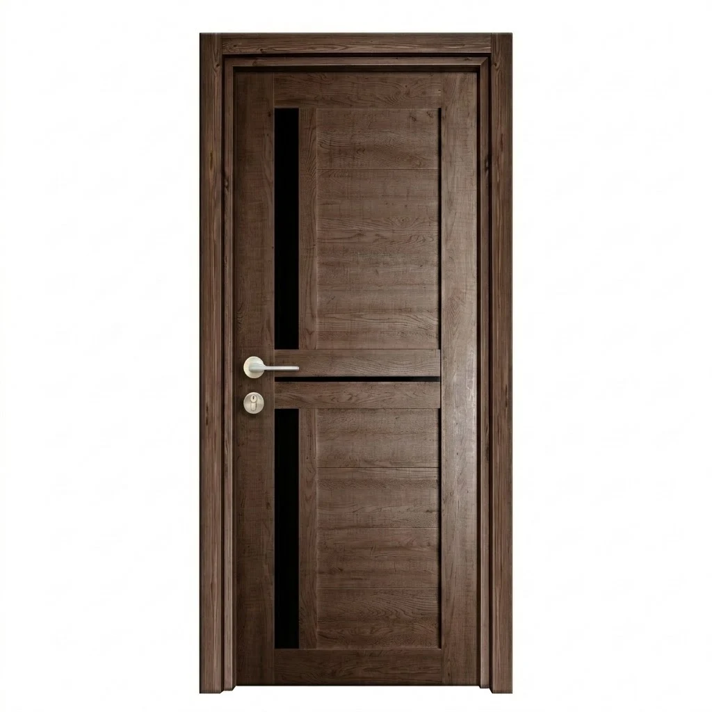 ELW باب حمام UK 907 PVC حلق اكريليك 80 × 215 سم بنى 212 بالاكسسوار