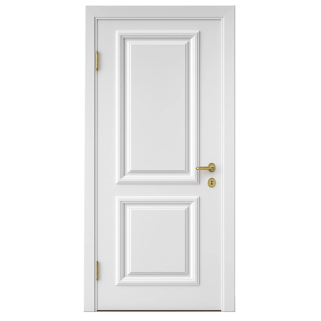 ELW باب حمام UK 931 PVC حلق اكريليك 80 × 215 سم ابيض 203 بالاكسسوار